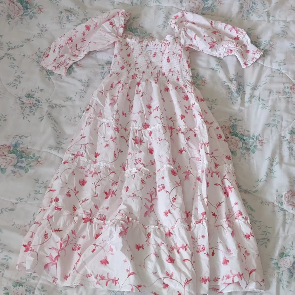 EUC Hill House Home Pink Botanical Nesli Dress - Picture 3 of 12